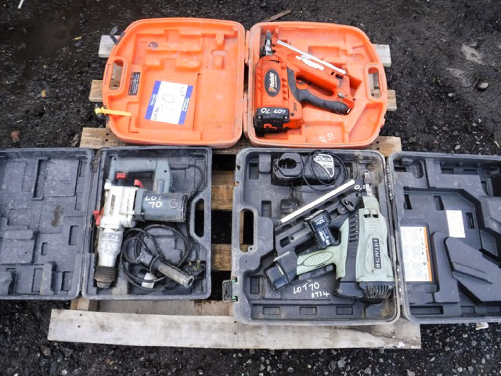 HITACHI FIRST FIX NAIL GUN, PASLODE IM350+ FIRST FIX NAIL GUN & HAMMER DRILL