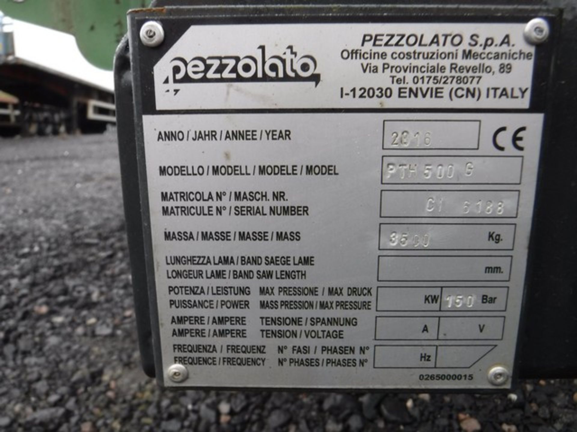 2016 PEZZOLATO PTH 500 WOOD CHIPPER WITH LOADING CONVEYOR BELT, S/N C16188, DETAILS OF REMOTE ETC IN - Image 3 of 11