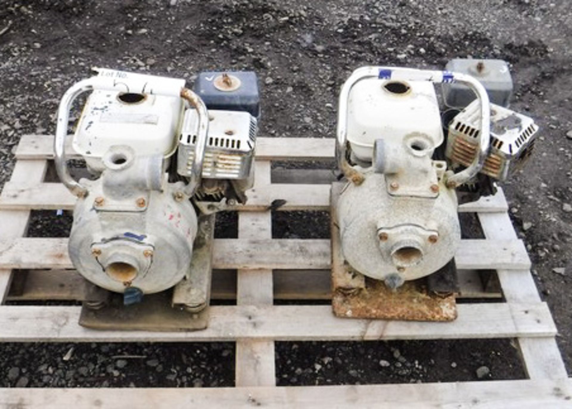 2 X WATER PUMPS WITH HONDA 50HP ENGINES, SPARES OR REPAIRS