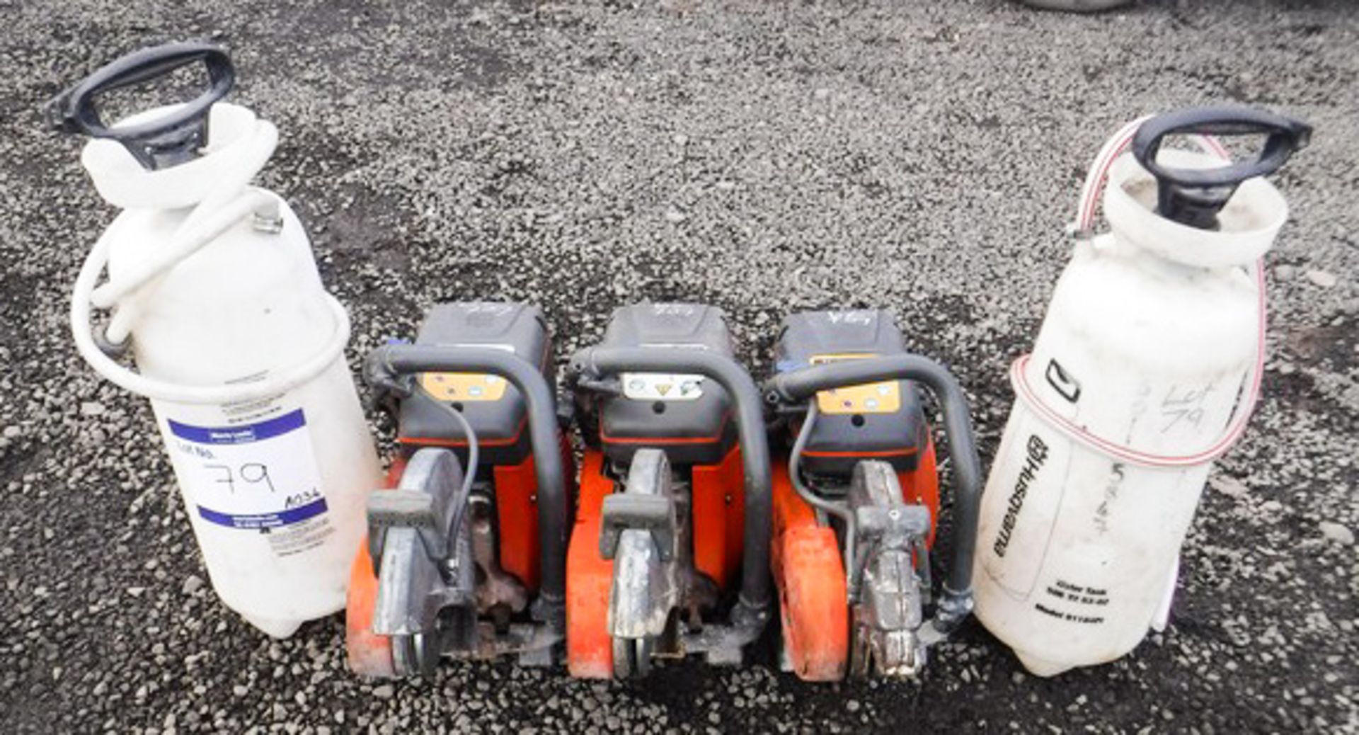 3 X HUSQVARNA K760 STIHLSAWS & 2 X HUSQUARNA WATER BOTTLES