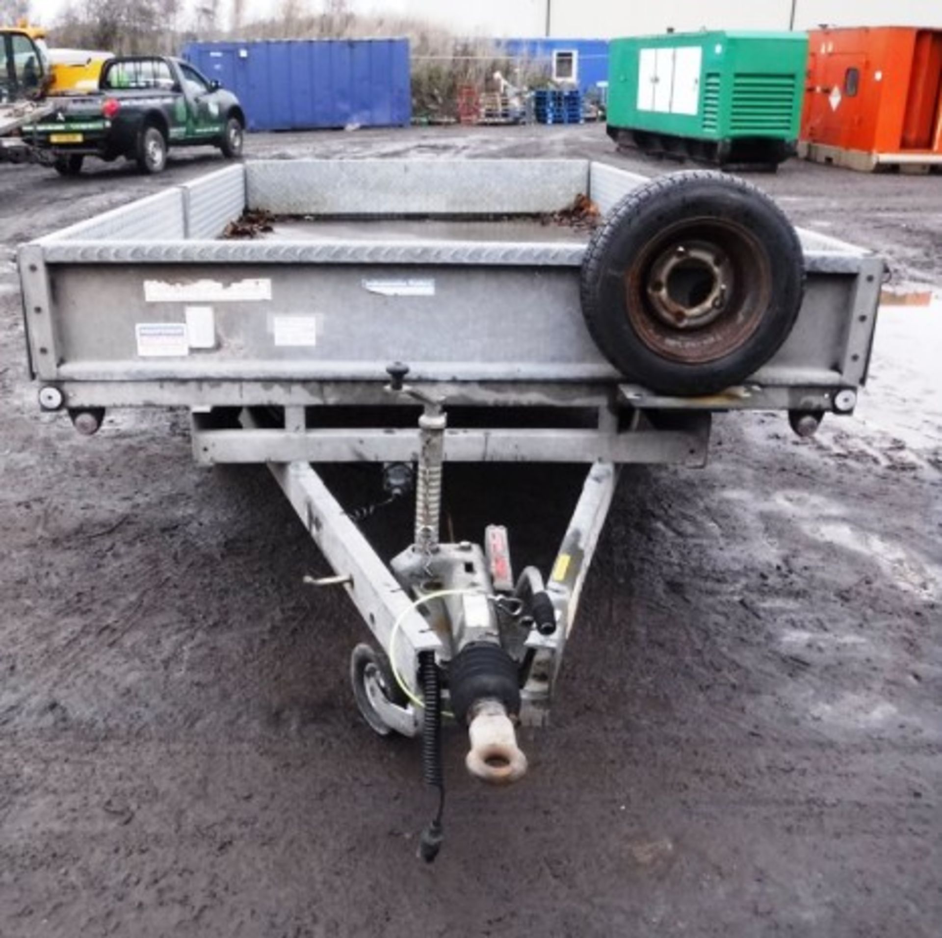 INDESPENSION CHALLANGER 12' X 6' TWIN AXLE DROPSIDE TRAILER. VIN G-056177. ASSEST NO. 758-1316 - Image 2 of 6