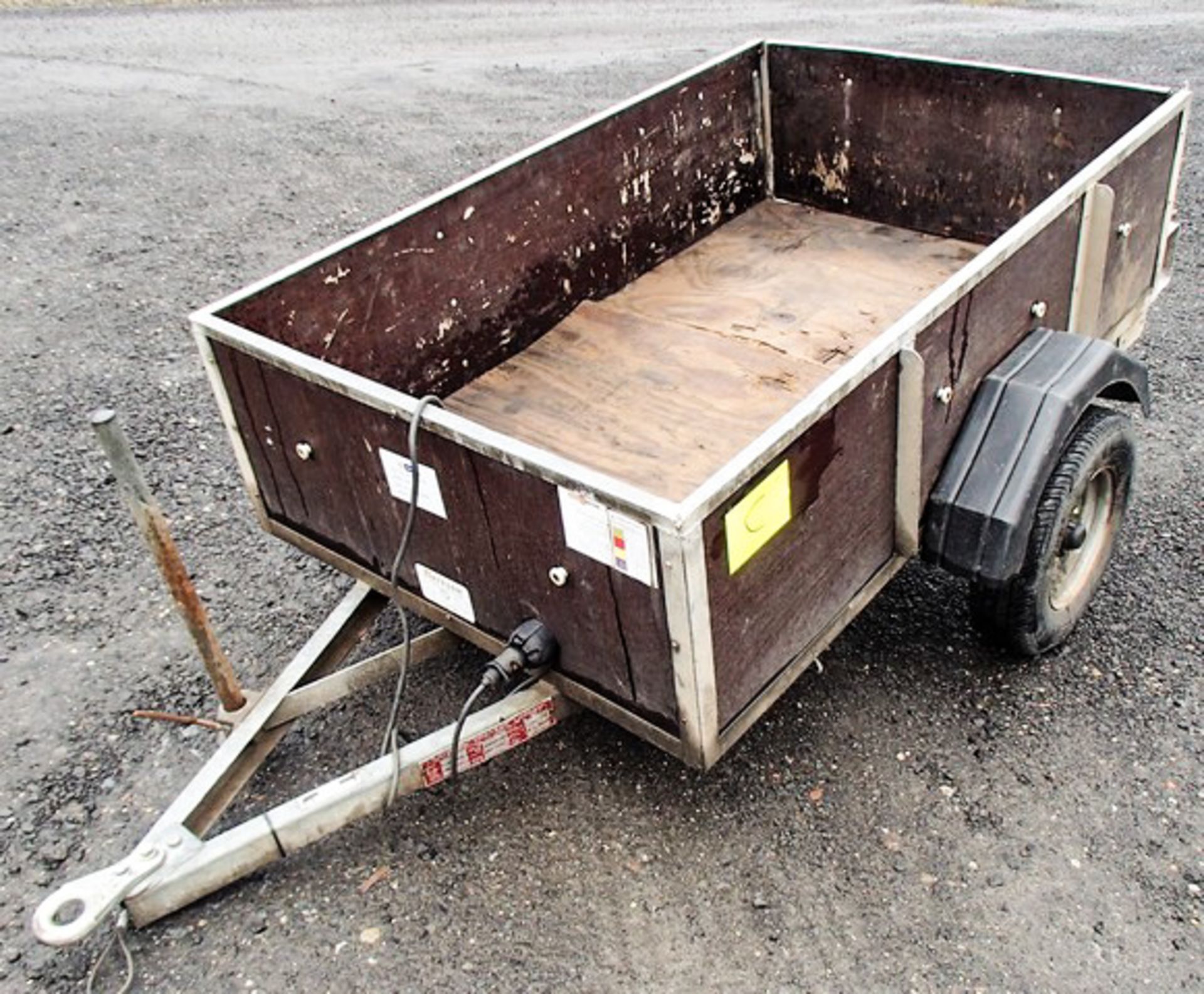 1993 5' X 3' BATESON SINGLE AXLE TRAILER, MODEL 500, S/N 16878, ASSET - 758-3342