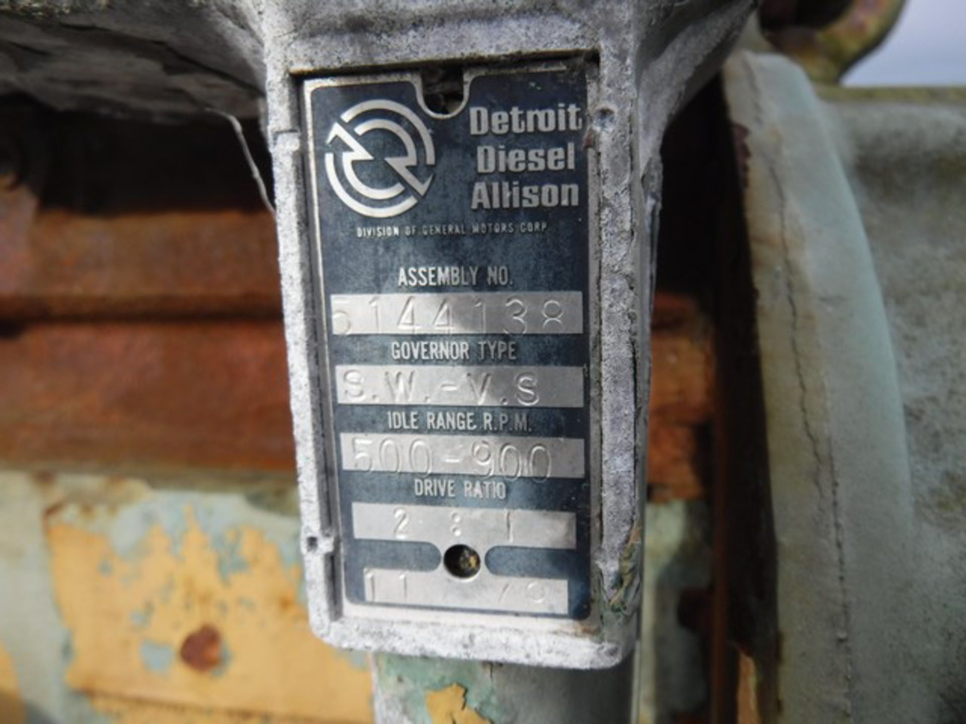 DETROIT DIESEL ENGINE WITH PTO, NO PLATES OR ID NUMBERS - Image 6 of 6