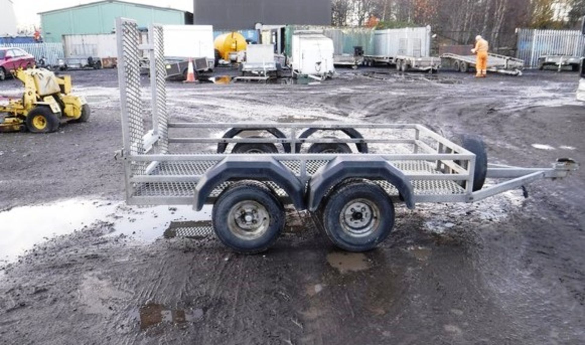 TWIN AXLE GALVANISED ROAD LEGAL TRAILER. FULL RAMP DOOR - Image 3 of 5