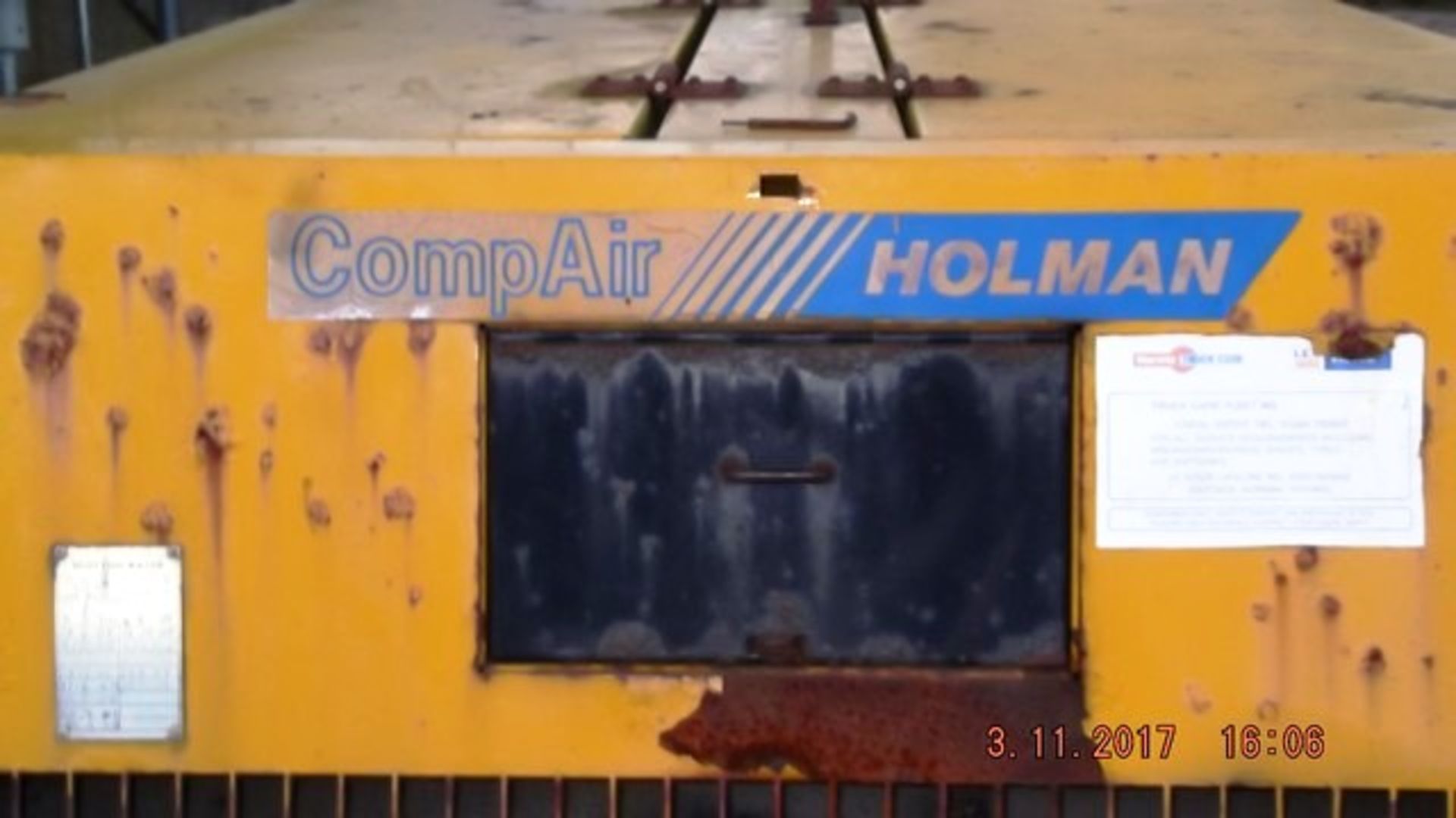 COMPAIR HOLMAN COMPRESSOR 125CF, MODEL ET258R, MAX WEIGHT 1300KG, ASSET NO - 5487 ** VIEWED & SOLD F