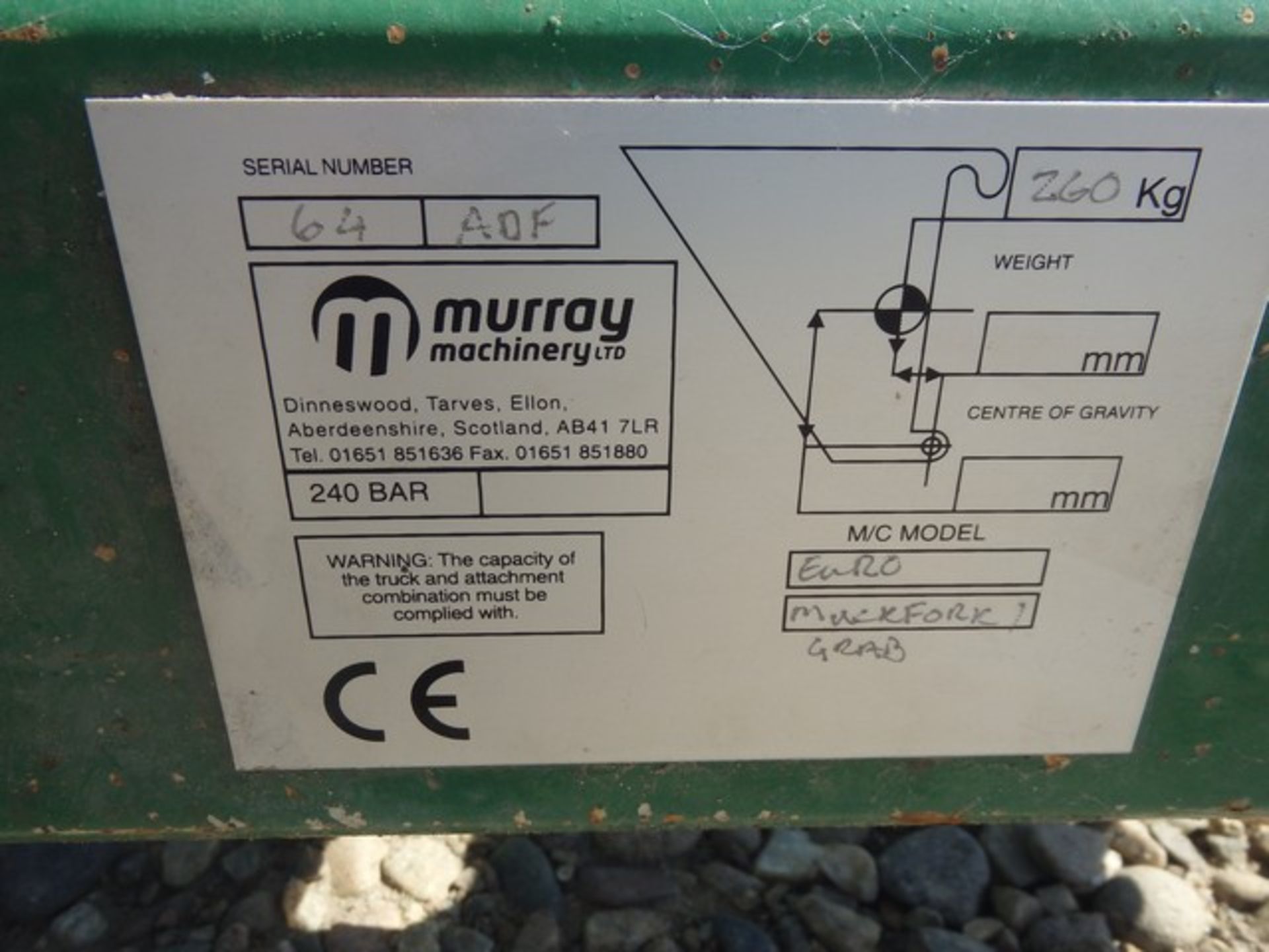 SLEWTIC FRONT LOADER ATTACHMENT ADAPTOR - S/N 208, FORKLIFT ATTACHEMENT FOR TRACTOR LOADER - S/N 404 - Image 2 of 8