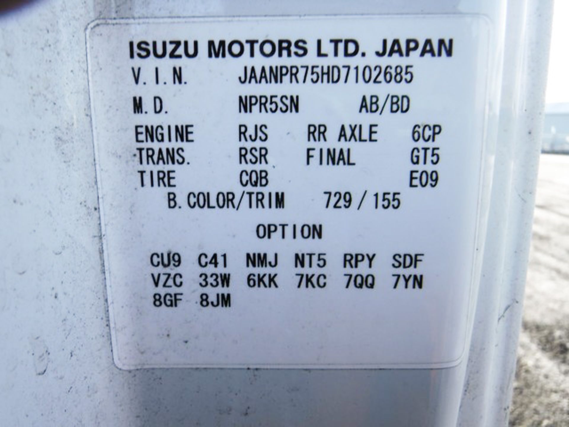 ISUZU TRUCKS MODEL FORWARD N75.190 AUTO - 5193cc - Image 10 of 19