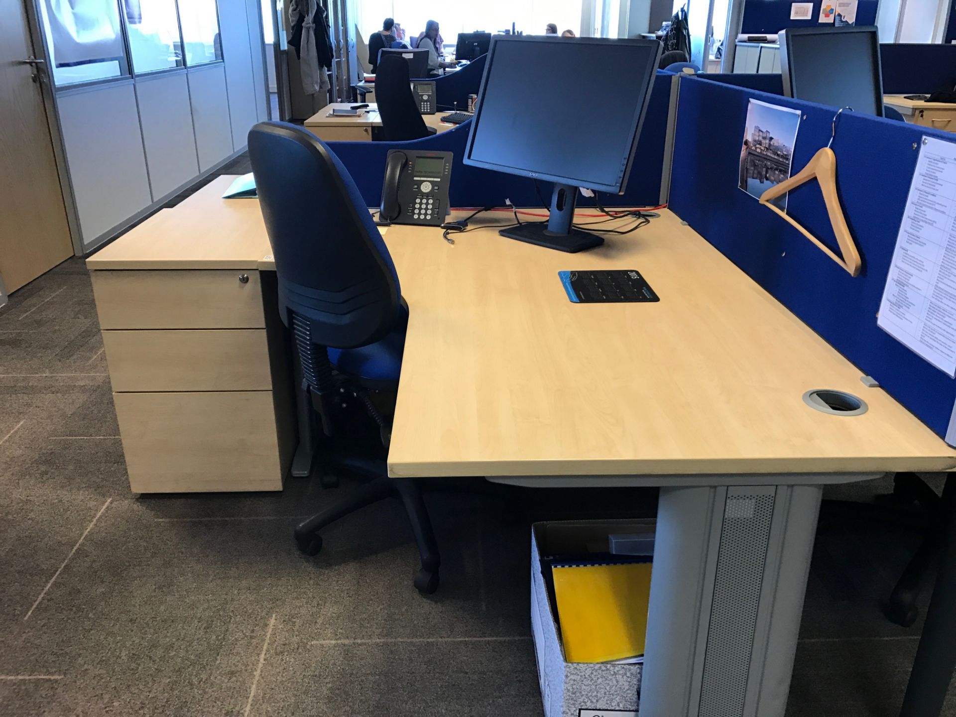 1 Workstation with Chair, Pedestal & Dividers - Image 2 of 2