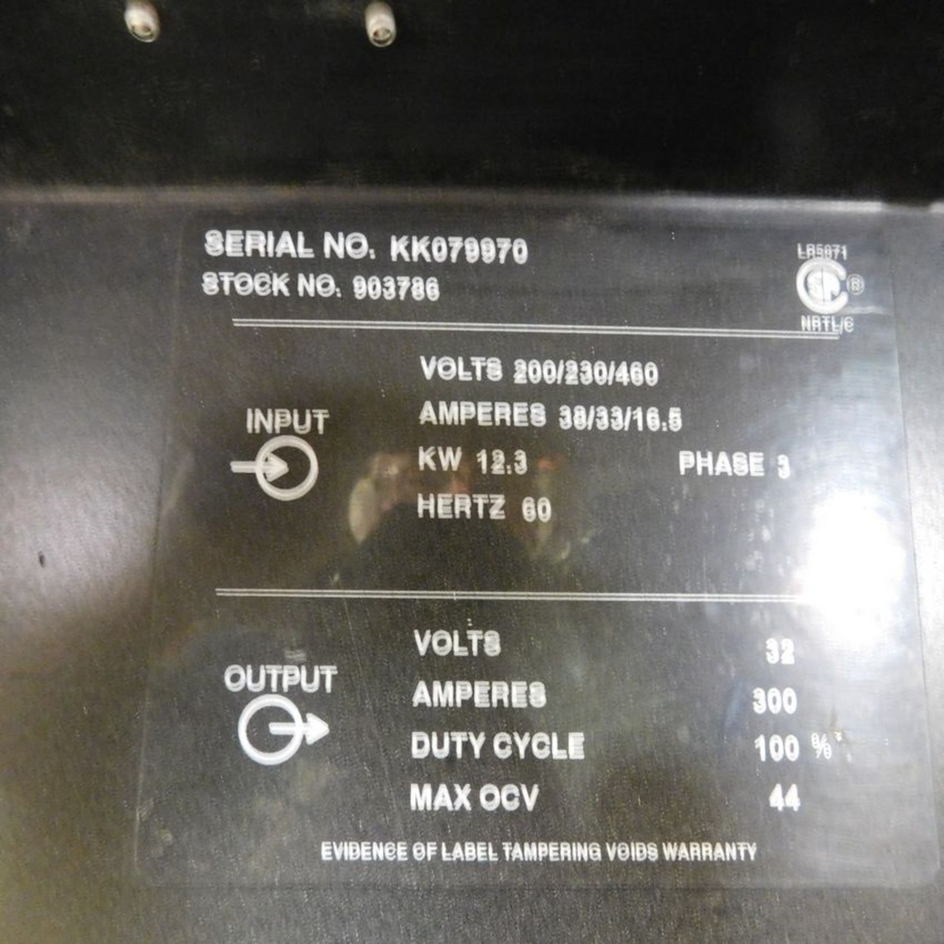 MILLER CP302 CV-DC WELDING POWER SOURCE W/MILLER 60 SERIES WIRE FEEDER, S/N KK079970 (ADVANCED - Image 2 of 2