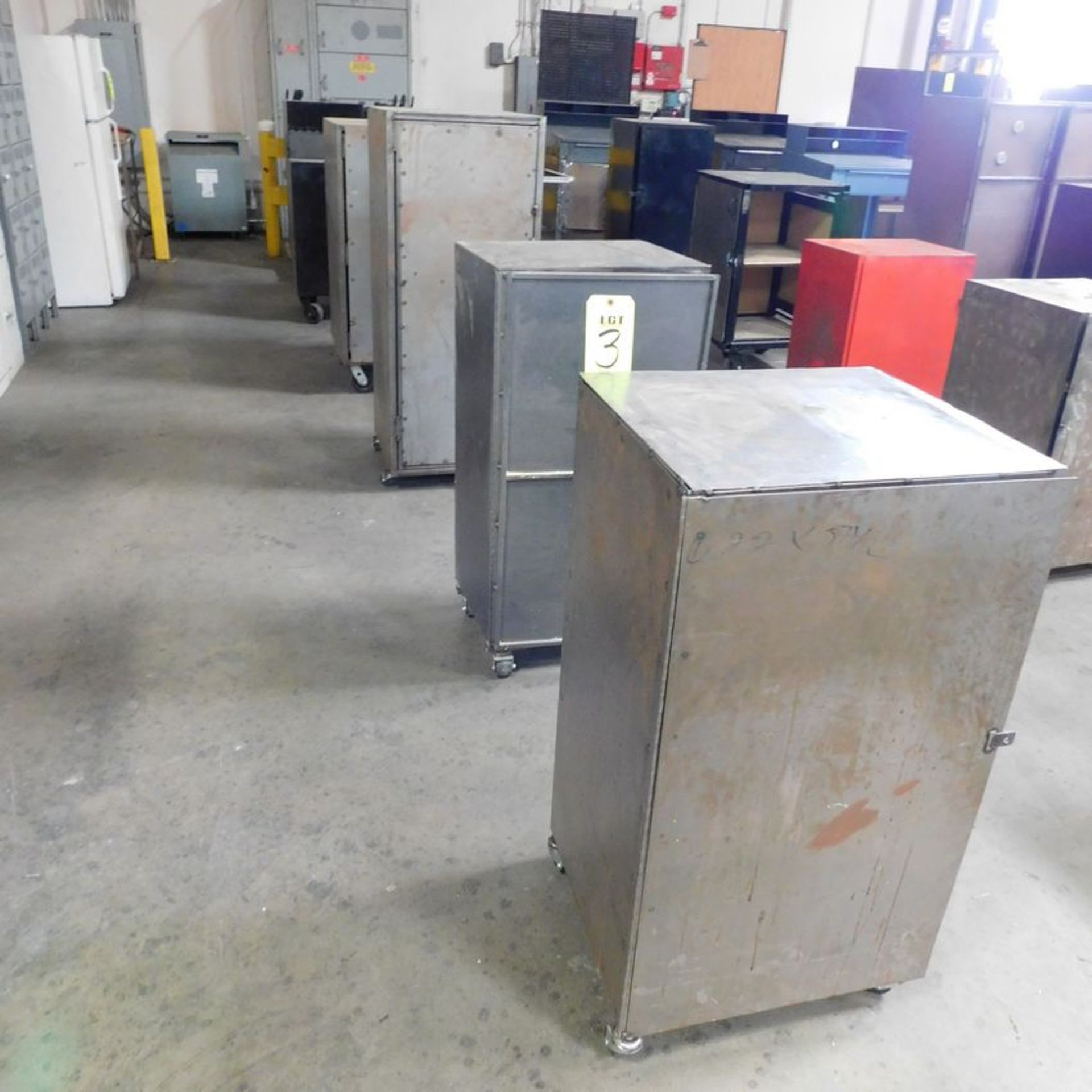 LOT - (6) STEEL TOOL CABINETS ON CASTERS