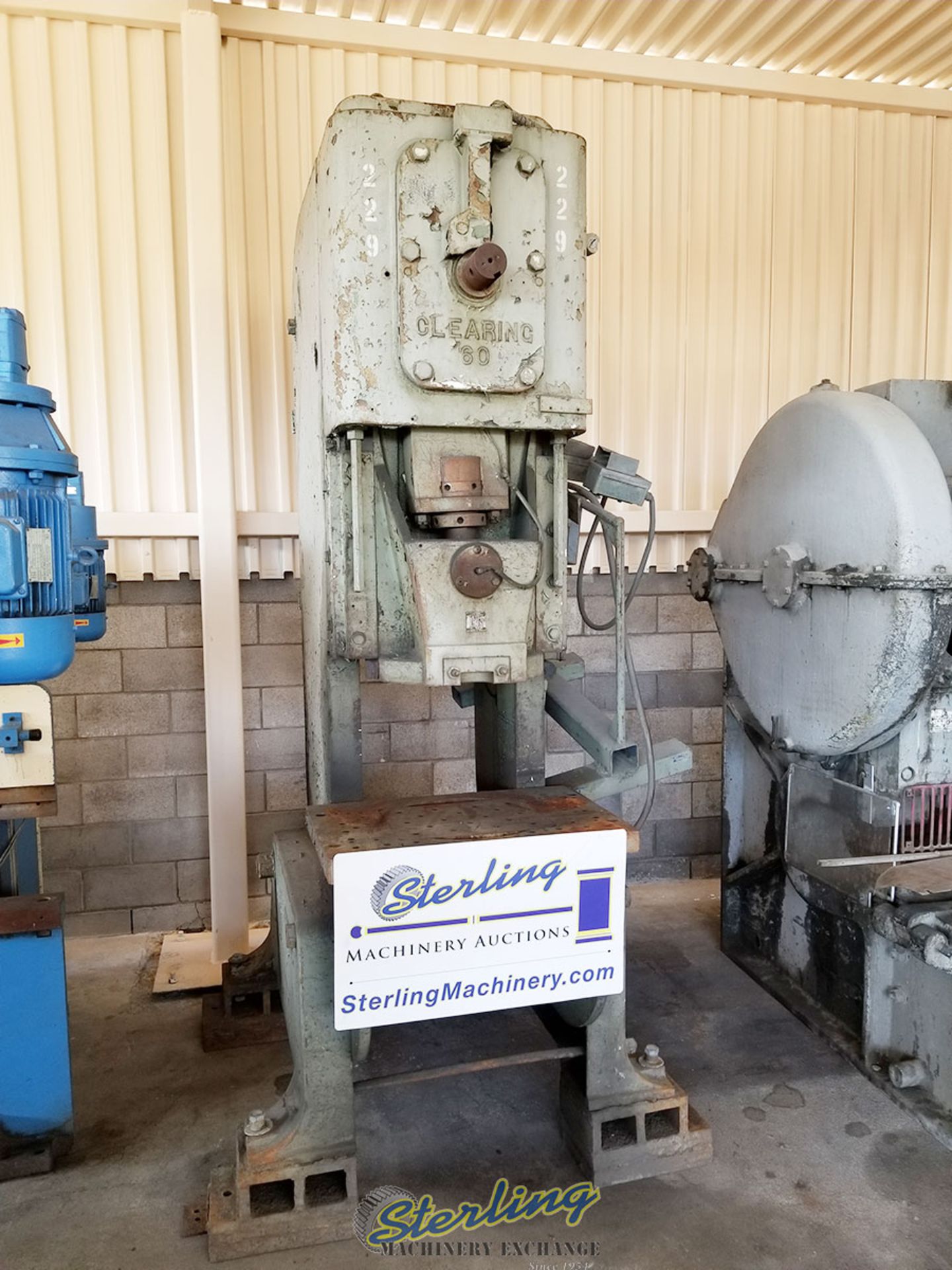 60 Ton x 6" Used USI, Clearing OBI Punch Press, Mdl.