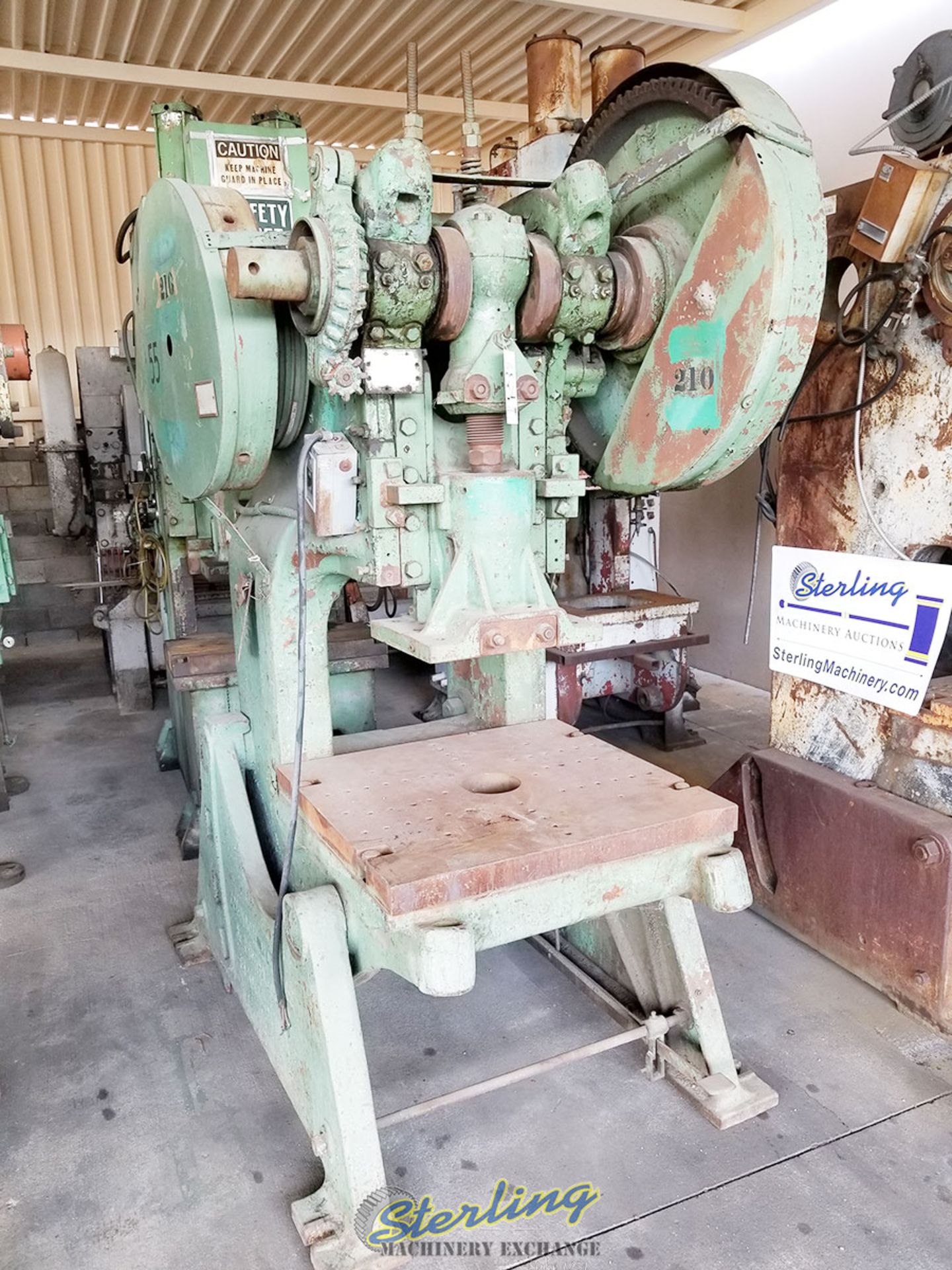 60 Ton x 4" Used Johnson OBI Punch Press, Mdl. 55,