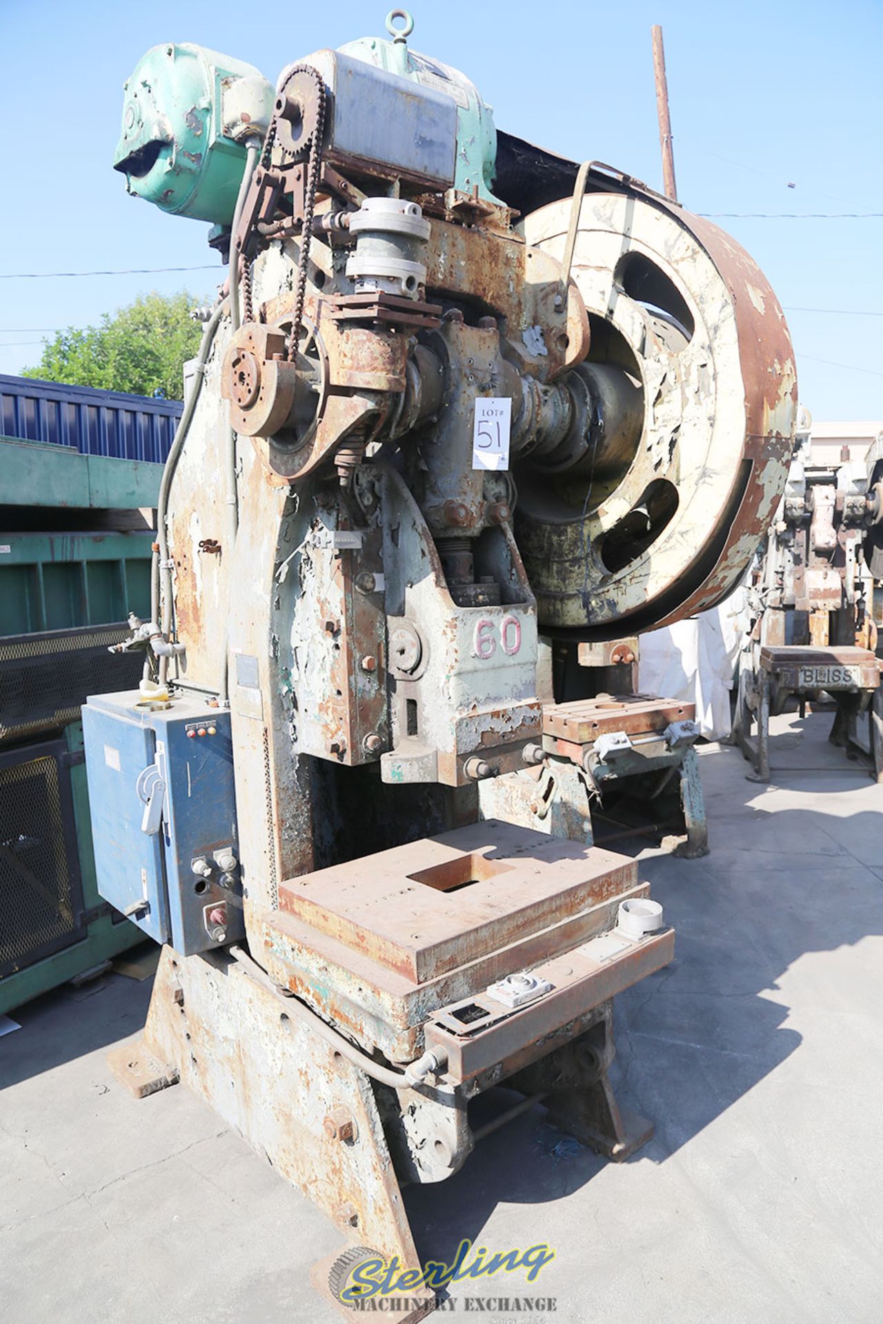 60 Ton x 4" Used Clearing Punch Press, Mdl. #6, Vari-Speed - Image 6 of 6