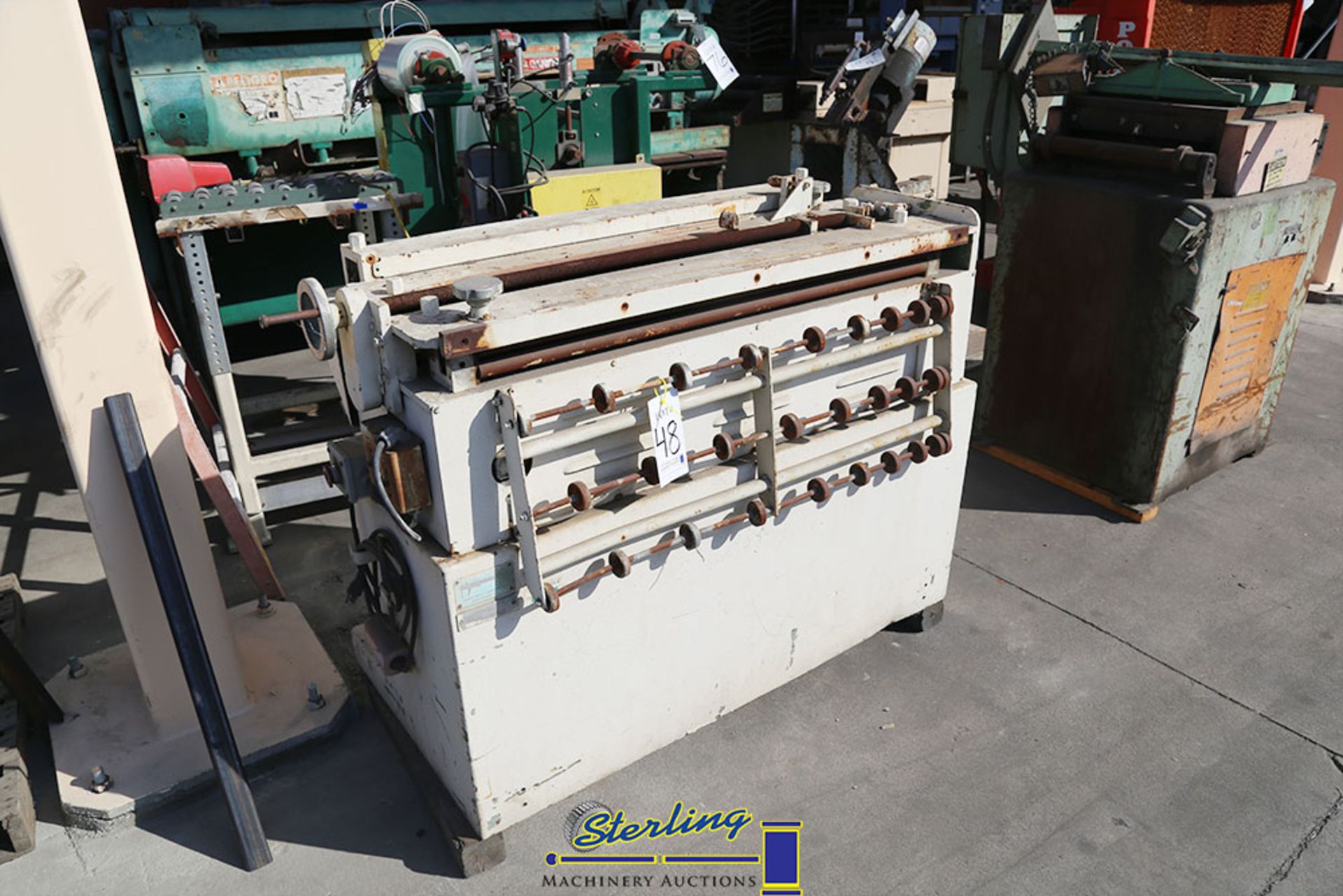 11 Ga. x 40" Used Gauer Edge DeBurring Machine, Mdl. 5H40, Feed Tray, #8682 - Image 2 of 7