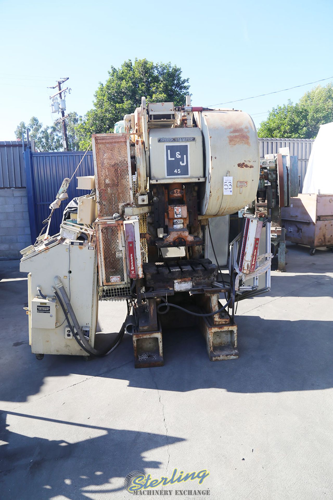 High Speed Production 45 Ton x 1" Used L & J OBI High Speed Press, Mdl. #45HS, Air - Image 2 of 10