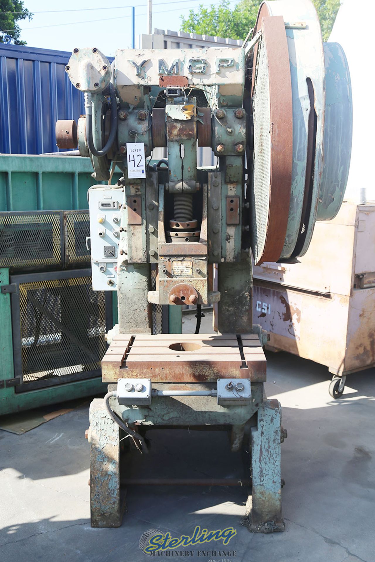 55 Ton x 4" Used YMG O.B.I Press, Mdl. YMGP-55A, Air