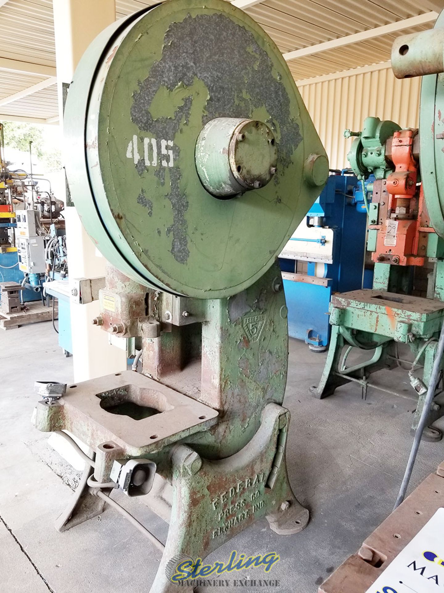 60 Ton x 4" Used Federal O.B.I. Punch Press, Mdl. #5, Air - Image 6 of 8