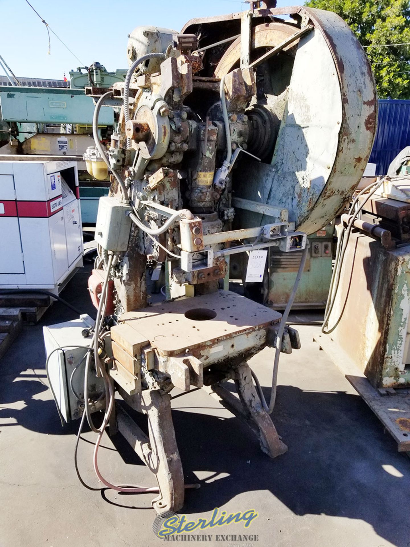 30 Ton x 2 1/2" Used Bliss OBI Punch Press, Mdl. #21, Parts Only Machine!, #6191