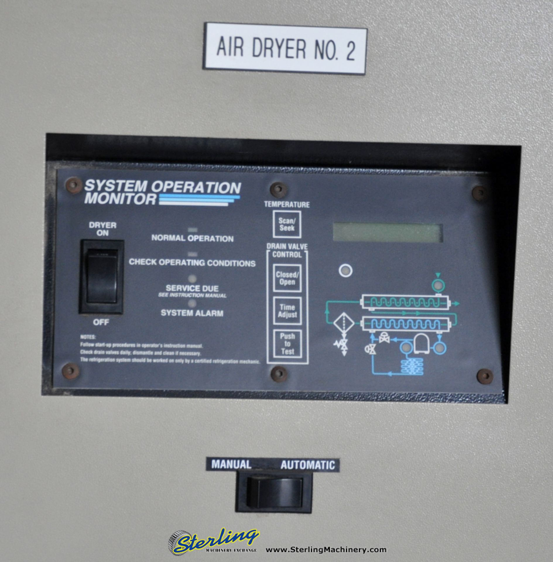 2,700 CFM Used Deltech Pyramid 2000 Refrigerated Air Dryer, Mdl. 10- 40, #A2830 ( - Image 2 of 6