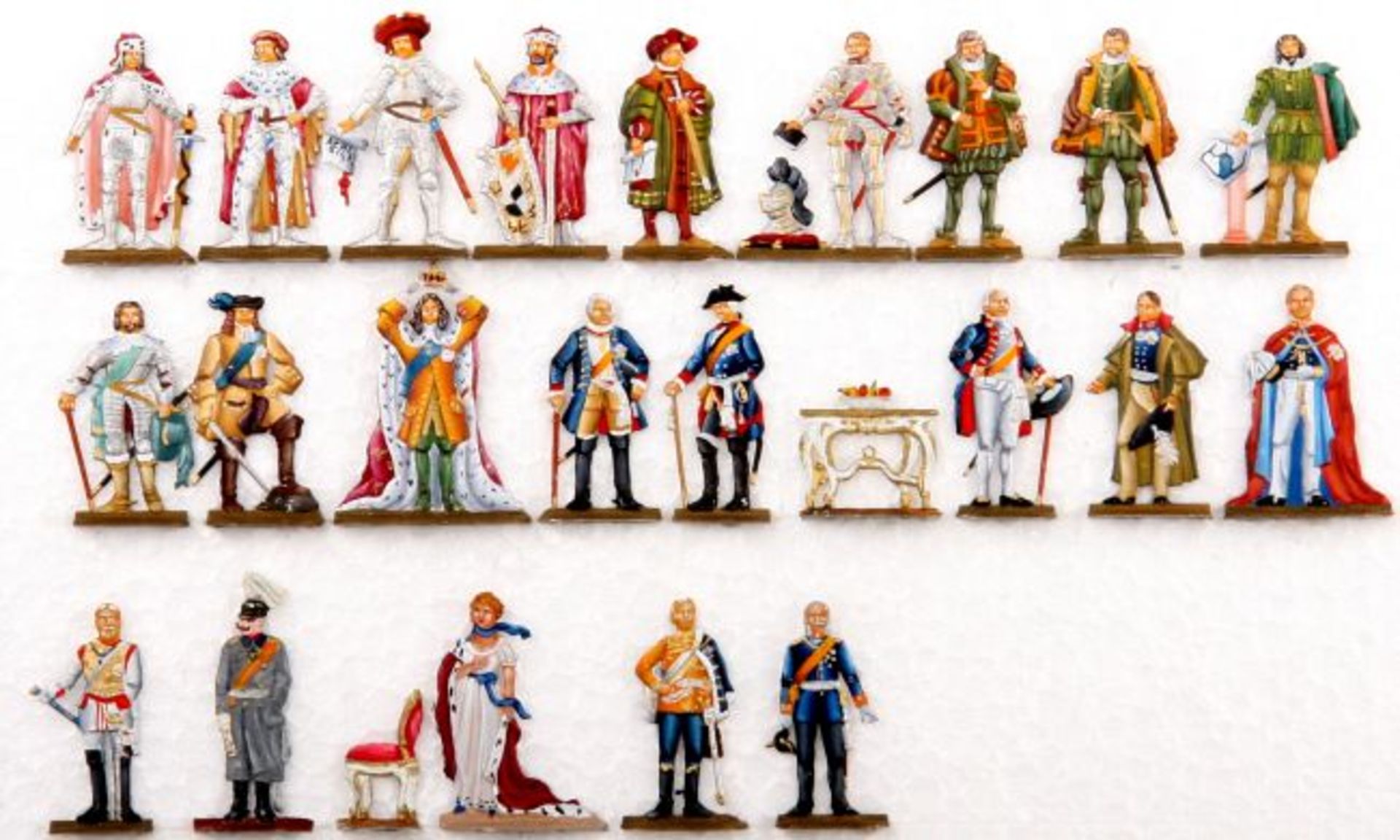 Brandenburg-Preußische Herrscher 1415-1918, komplette Scholtz-Serie, durch wenige Bunzel-Figuren