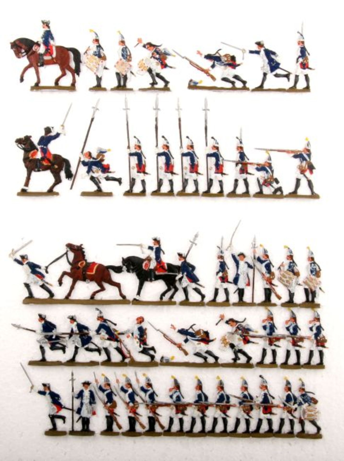 Preußen um 1760, Infanterie-Rgt. v. Itzenplitz Nr. 13, Grenadiere, Angriffs-Peloton, Grünewald,