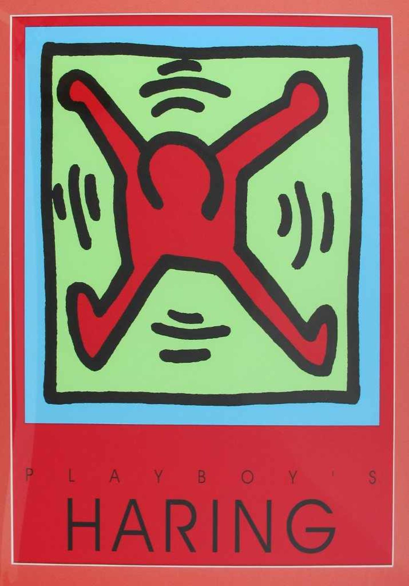 Nach Keith Haring. 1958 Reading/Pennsylvania - 1990 New York City. Plakat "Playboy's". 1991.