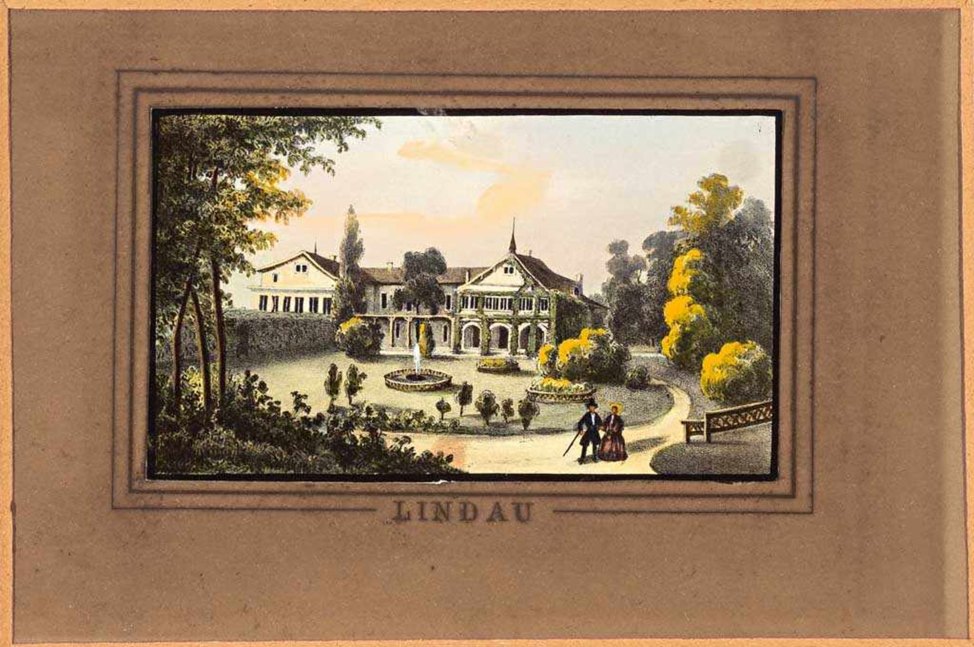 Lindau. Blick auf die Villa am See (Villa Amsee; 1848 von Prinz Luitpold von Bayern als