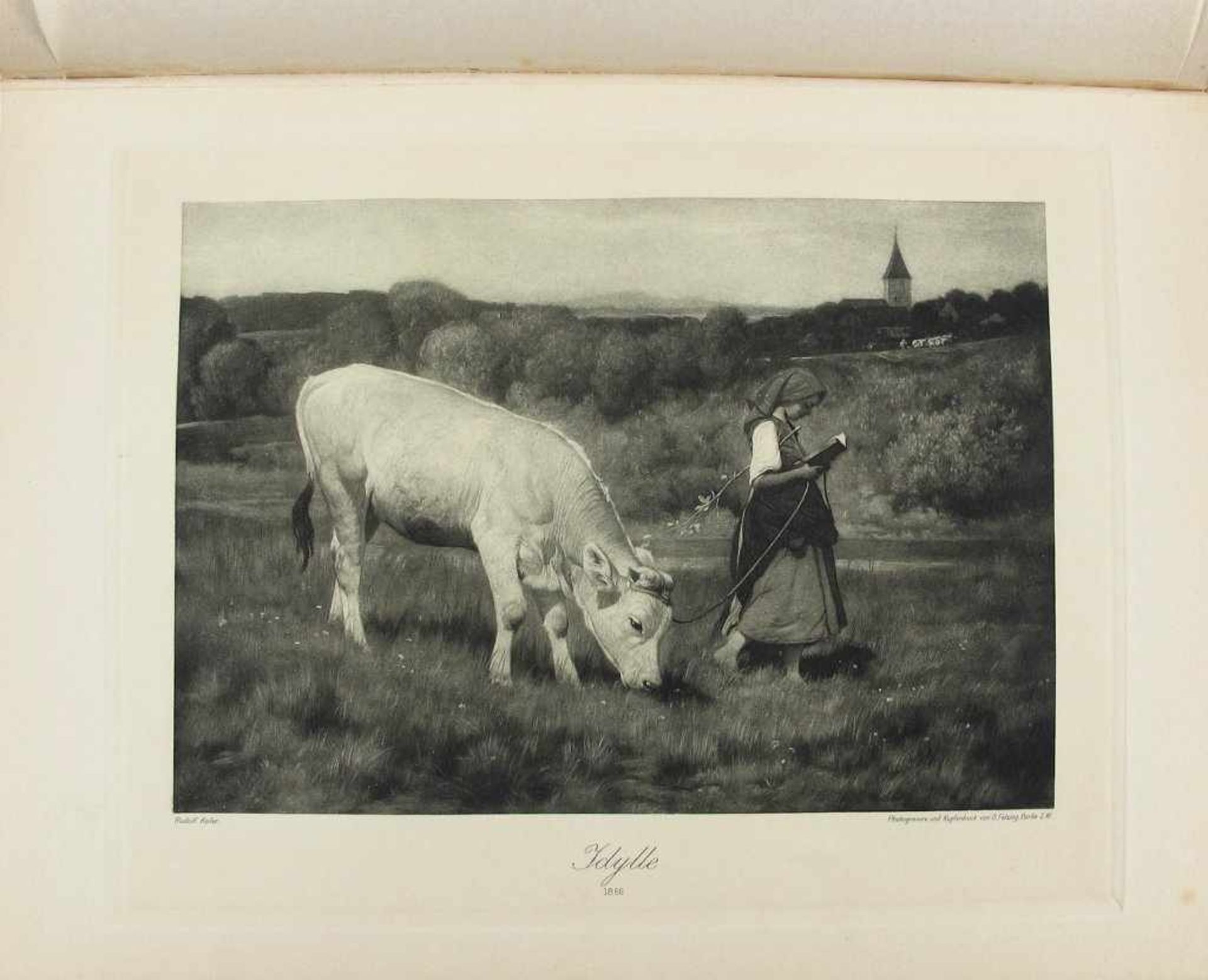 Kunst: Frey, Adolf. Der Tiermaler Rudolf Koller 1828-1905. Mit 13 Heliogravüren und 2 - Image 3 of 3
