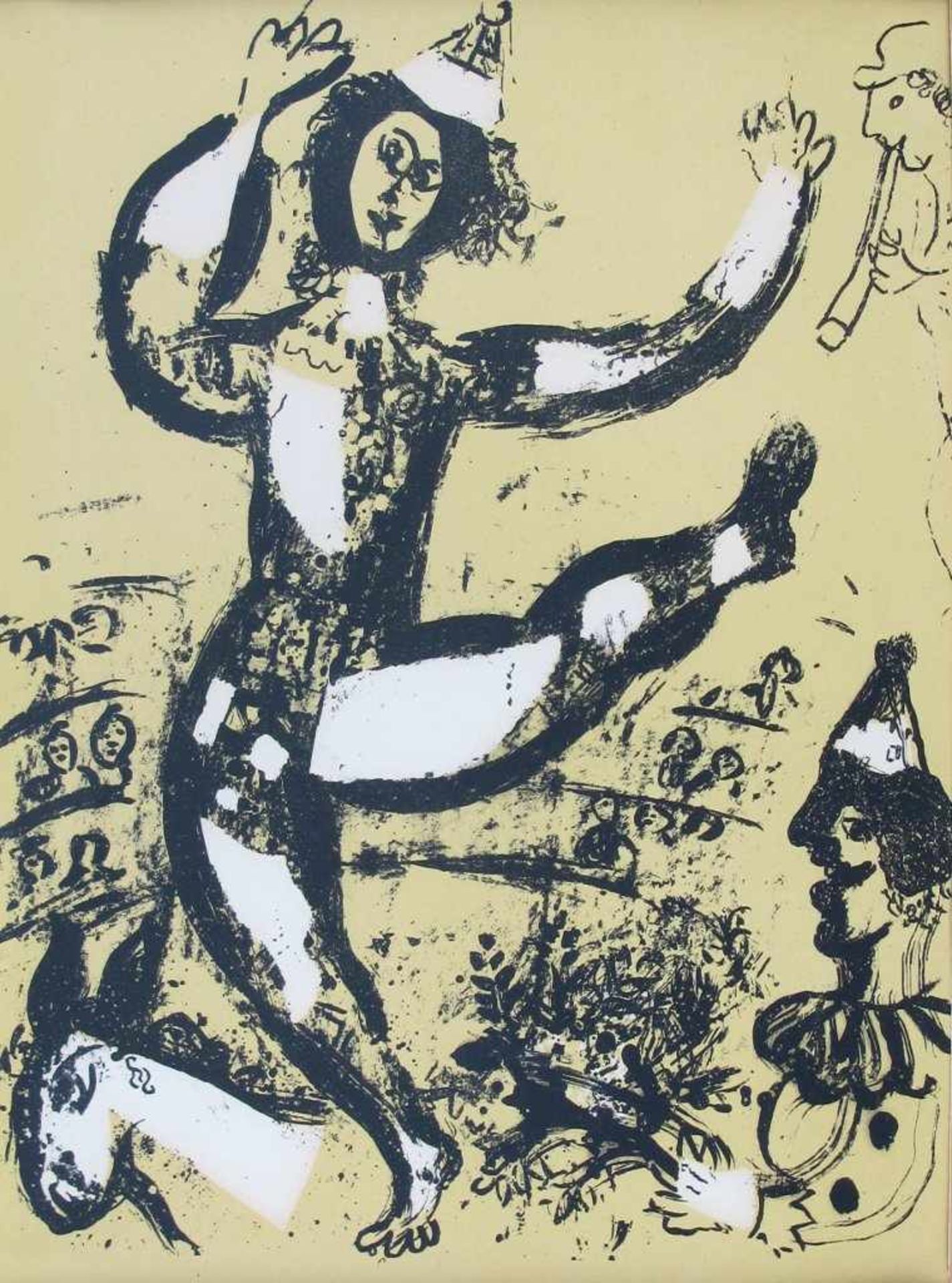 Marc Chagall. 1887 Witebsk - 1985 St. Paul de Vence. "Le Cirque" (Der Zirkus). Farblithograpahie/