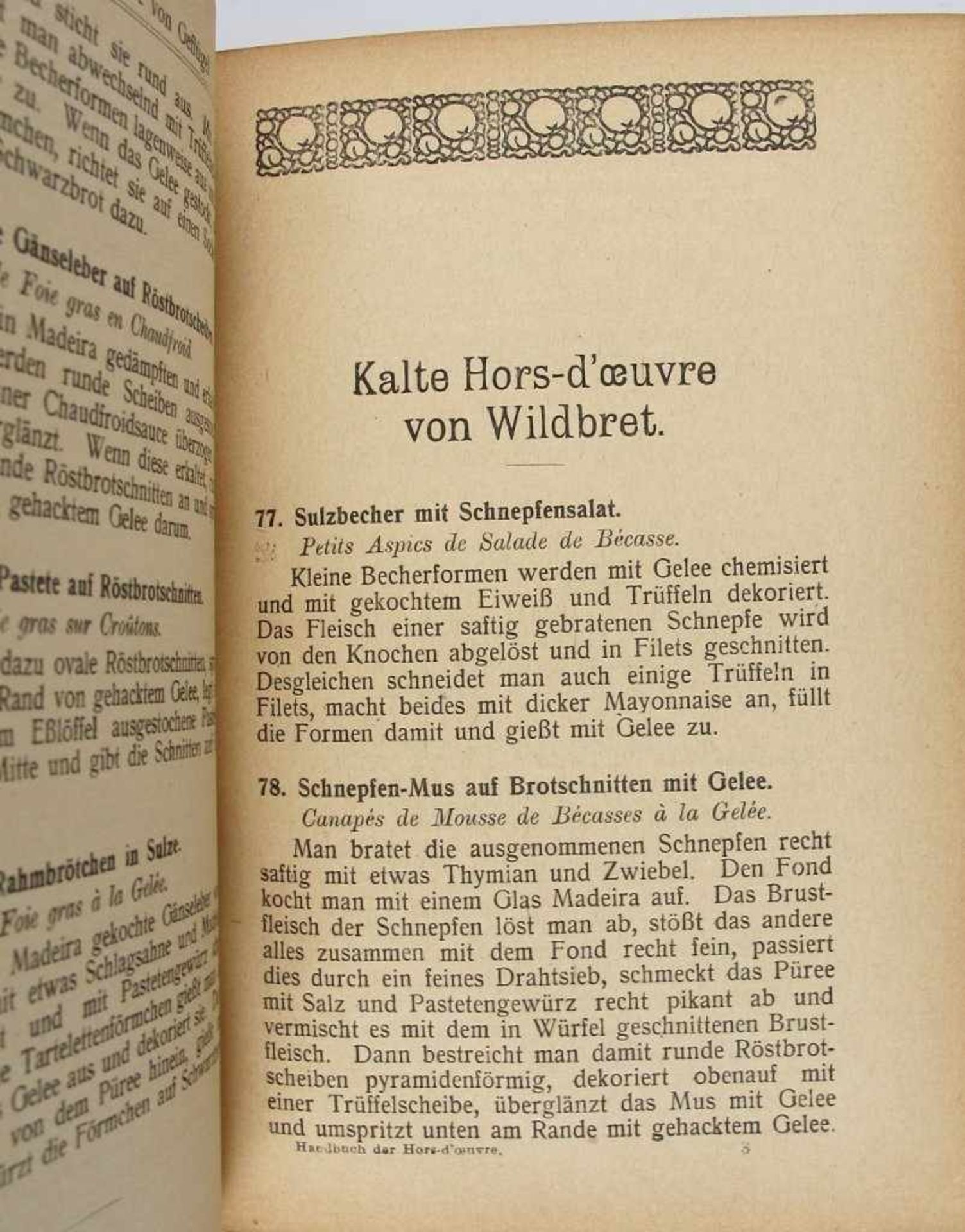 Kochbuch: Dorst, Christoph. Handbuch der Hors-d'Oeuvre. Kalte und warme Vorgerichte. 5.Aufl. - Bild 2 aus 2