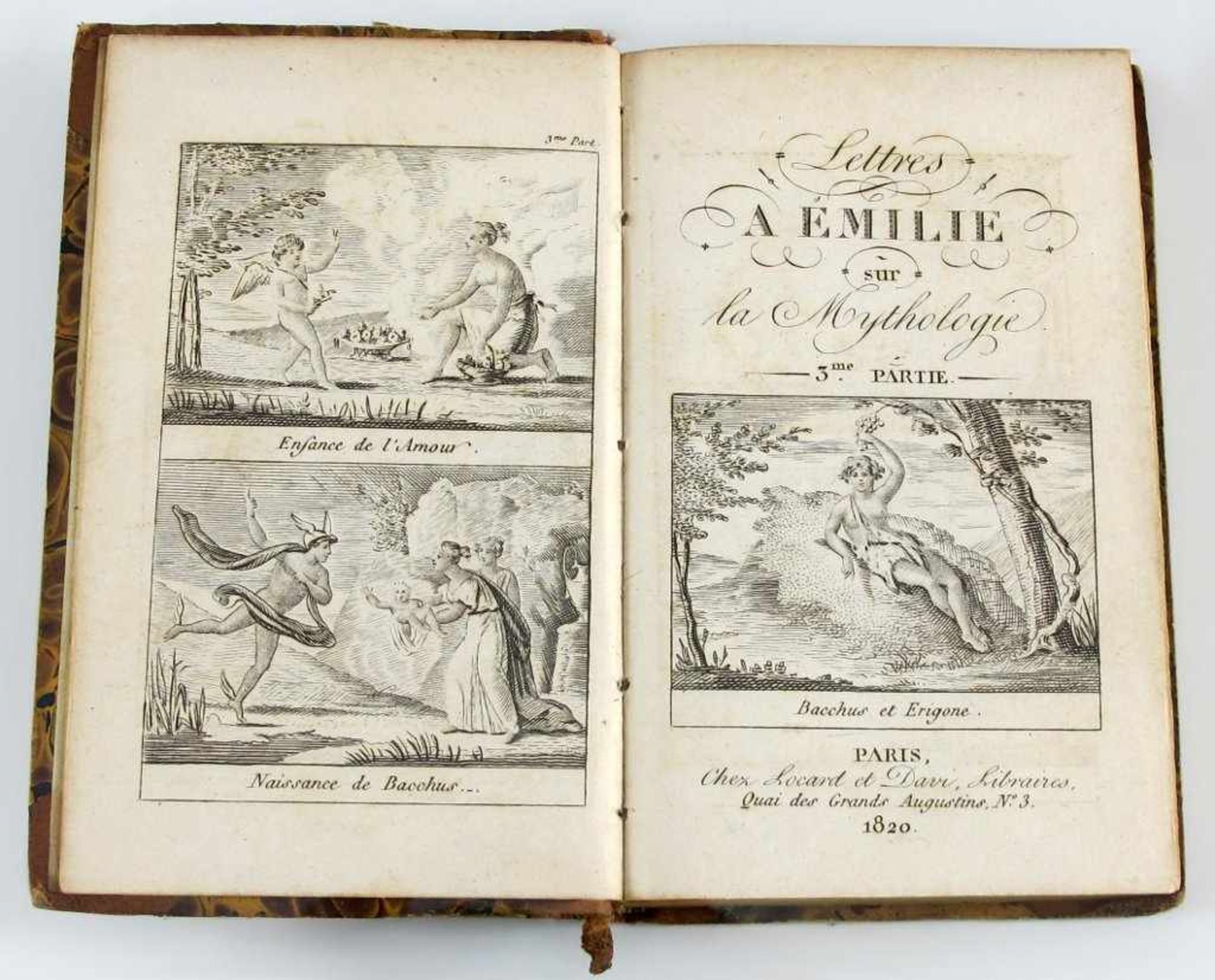 (Demoustier, Charles-Albert) Lettres a Emilie sur la Mythologie. Paris, chez Locard et Davi, 1820.