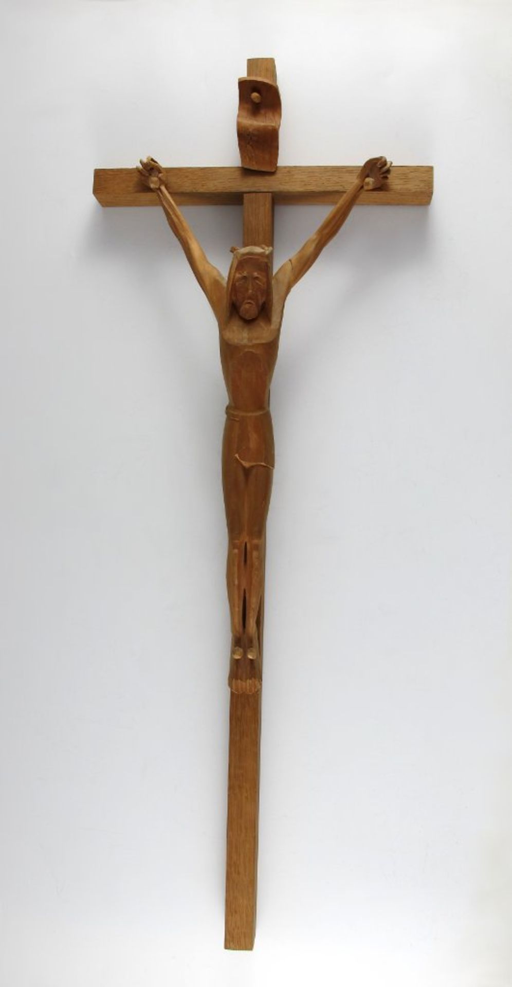 Josef Hasenmaile. 1909 - Biberach - 1993. Kruzifix. Viernageltypus. Kreuz Höhe 84 cm