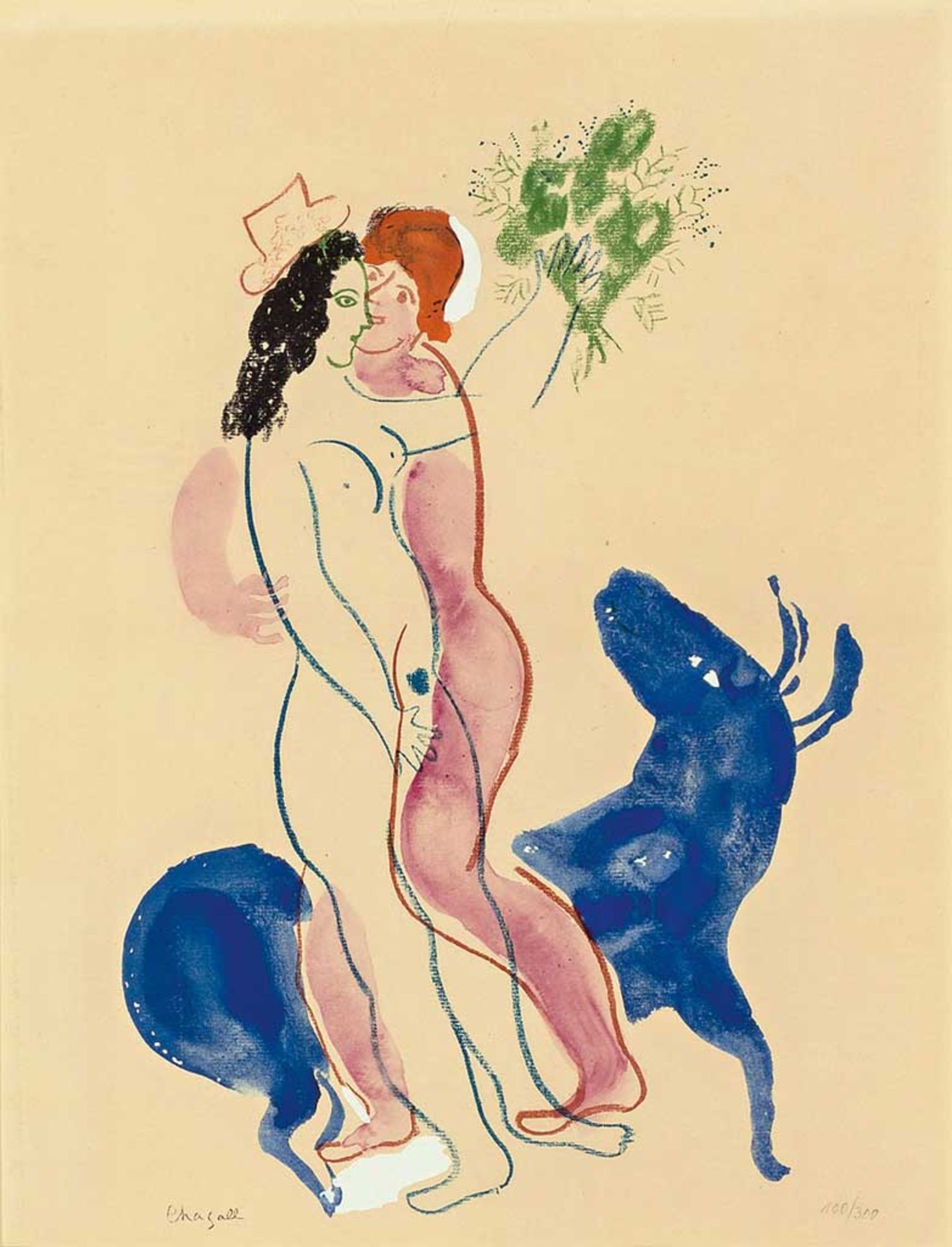 Marc Chagall. 1887 Witebsk - 1985 St. Paul de Vence. Im Stein sign. und (von fremder Hand?) num. (