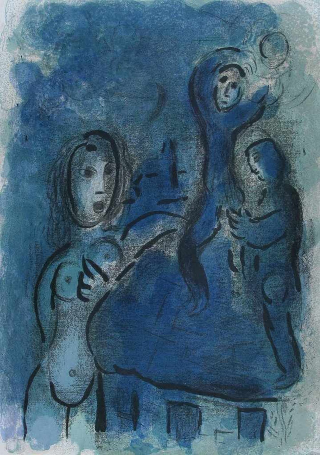 Marc Chagall. 1887 Witebsk - 1985 St. Paul de Vence. "Rahab et les Espions de Jéricho" (Rahab und