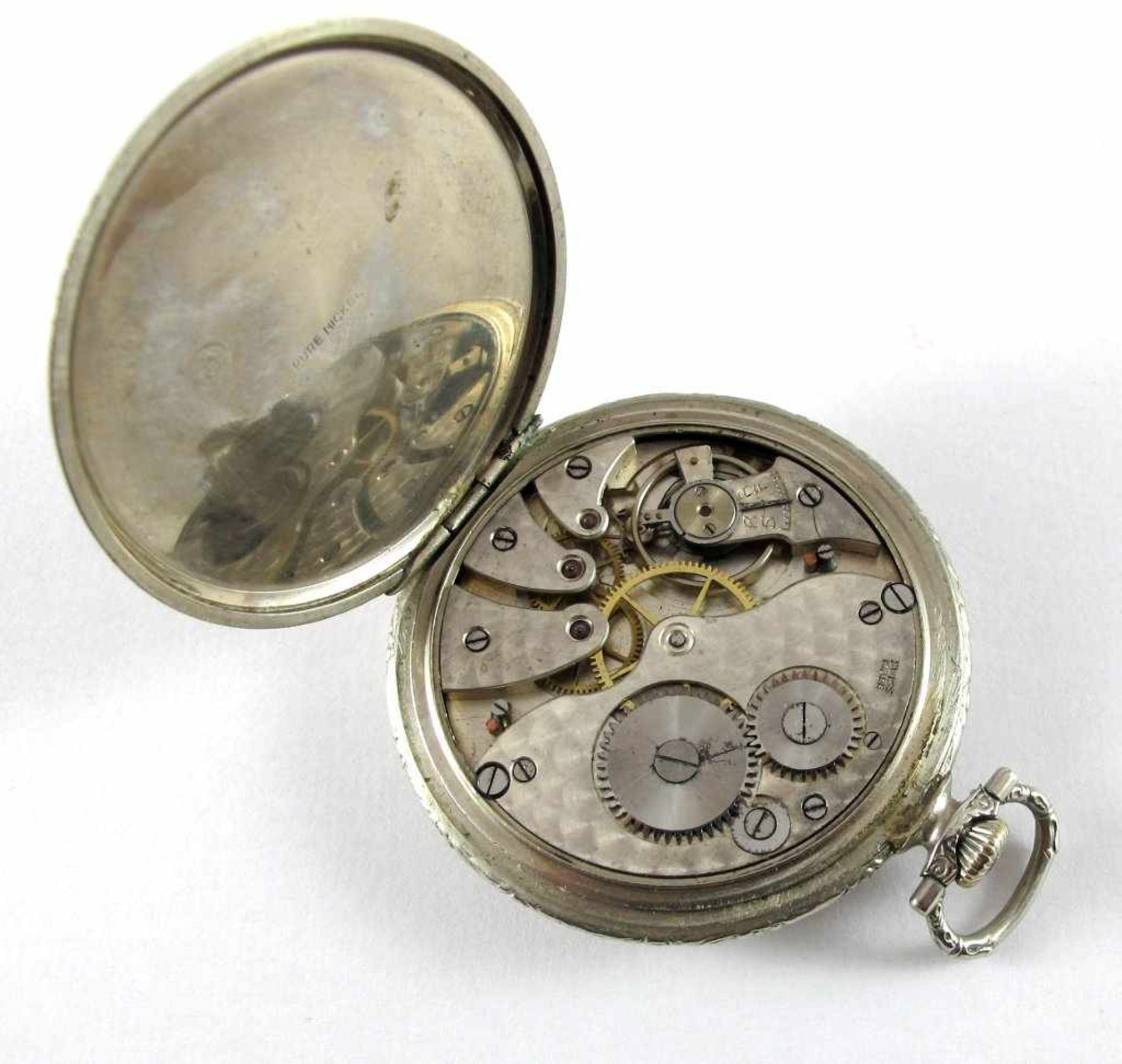 Art-Déco-Taschenuhr. Rundes Argentangehäuse. Zifferblatt bez. "Prima Homis Watch". Ankerhemmung. - Bild 2 aus 2