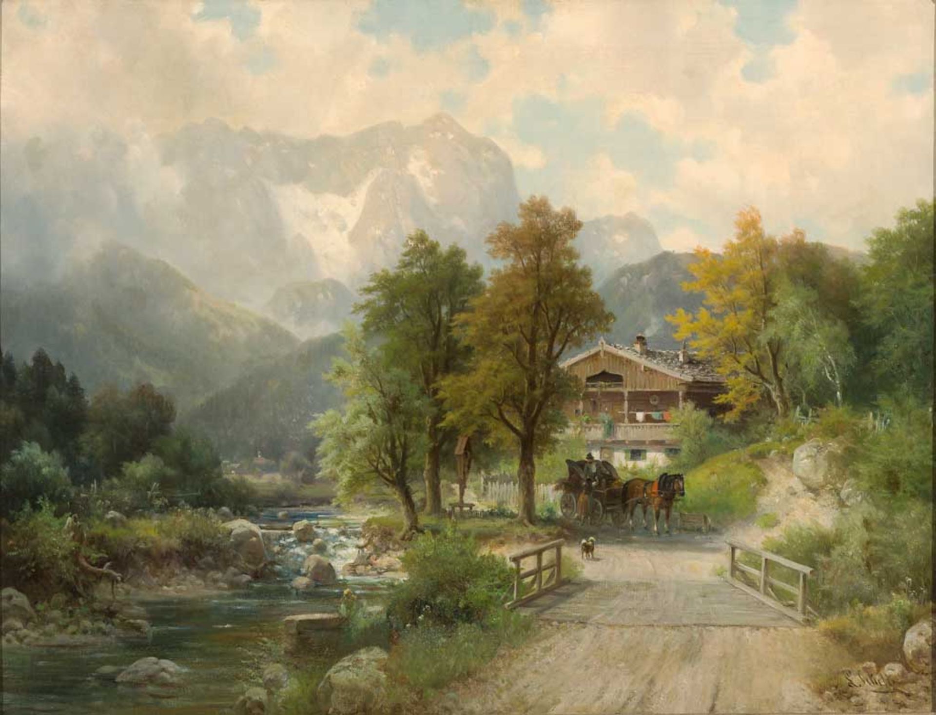 Ludwig Sckell. 1833 Schloss Berg (Starnberger See) - 1912 München-Pasing. Sign. Tiroler