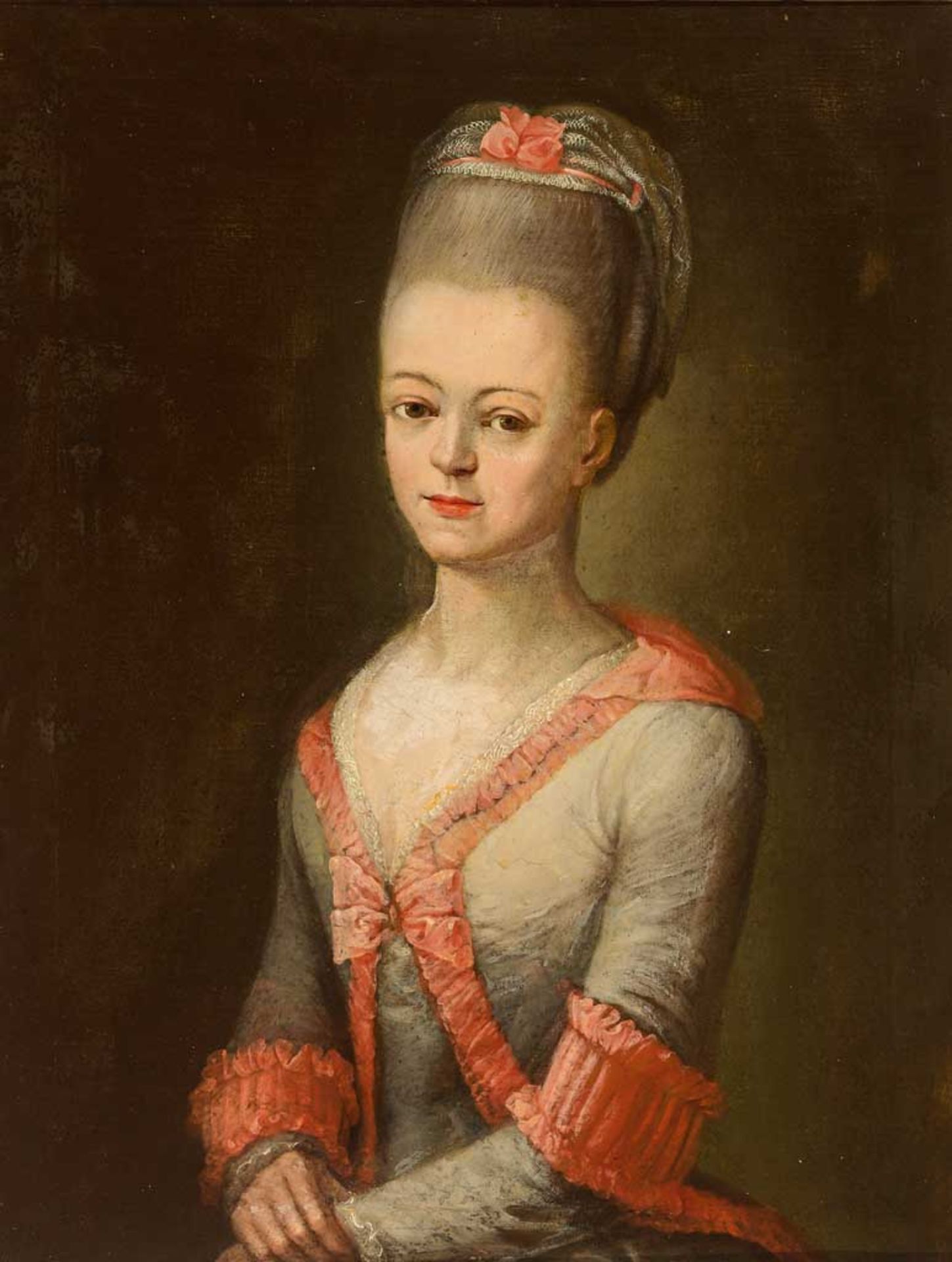 Portraitist um 1780. Portrait einer jungen Comtesse aus dem Geschlecht derer von Speth und