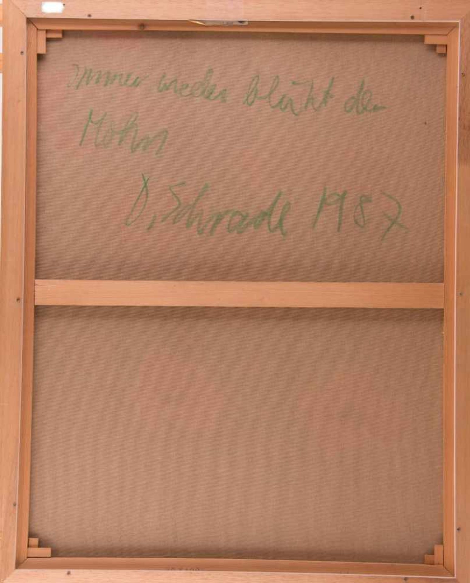 Dorothea Schrade. Geb. 1943 in Reutlingen. Studium an der AdBK Stuttgart. Sign. und (19)87 dat. - Bild 2 aus 2