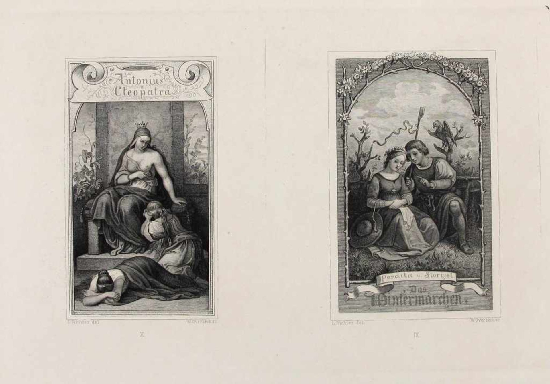 Illustrationen zu Shakespeare aus Antonius und Cleopatra, Ein Sommernachtstraum, Hamlet, König Lear, - Bild 6 aus 6