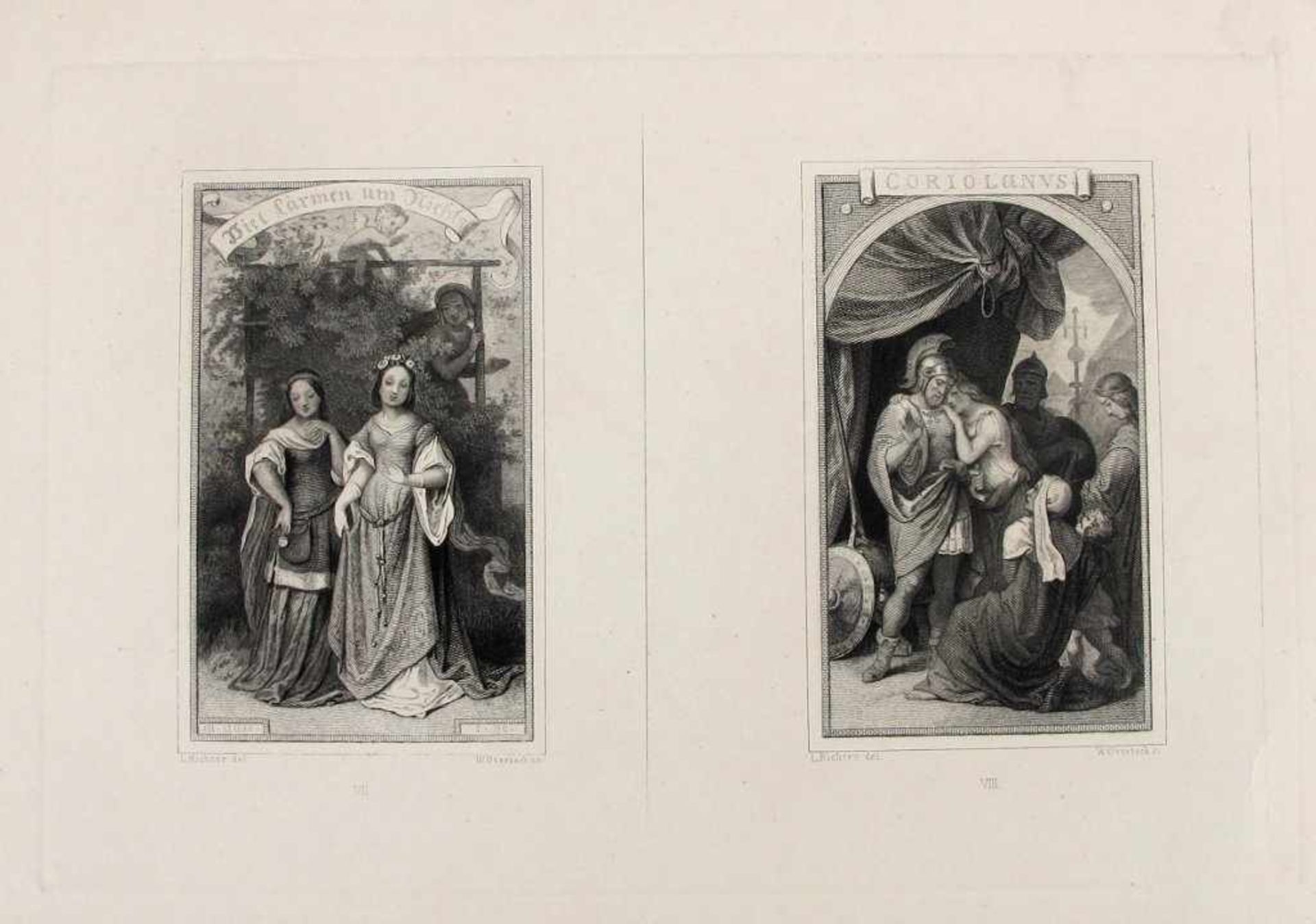 Illustrationen zu Shakespeare aus Antonius und Cleopatra, Ein Sommernachtstraum, Hamlet, König Lear, - Bild 2 aus 6