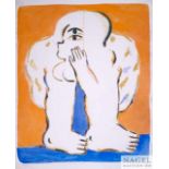 Antes, Horst Heppenheim, geboren 1936 58,5 x 48cm,o.R. "Weibliche Figur mit Boa", 1966.