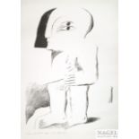 Antes, Horst Heppenheim, geboren 1936 70 x 48 cm,o.R. "Große Figur mit Vogel", 1965. Lithografie auf