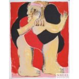 Antes, Horst Heppenheim, geboren 1936 35,6 x 28x2,5cm "Anrufung zum Preise einer Königin", 1965/