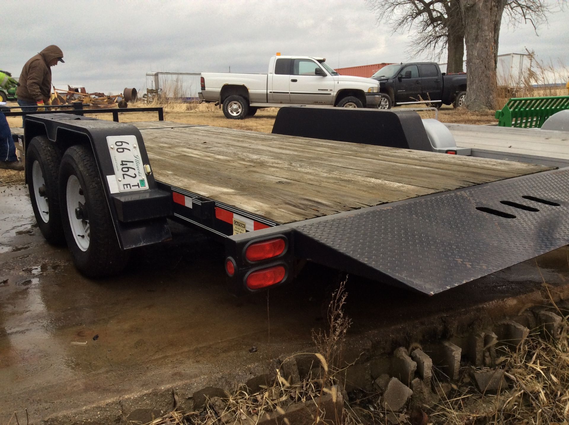 2007 B&B Tilt Bumper Hitch Trailer