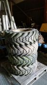 4 x 5 Tonne Dumper Tyres and Wheels.