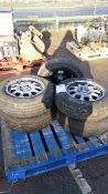 BMW Set of 4 Alloy Wheels and Tyres and Spare Tyre