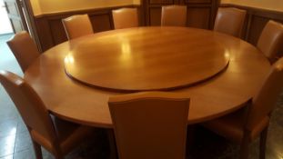 Large Oval Board Room Table With 9 Chairs