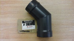 3 x 4" Supaflue 135 Elbow Matte Black