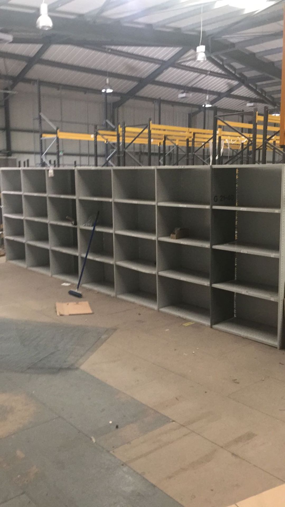 Mixed Lot Of Steel Factory Shelving