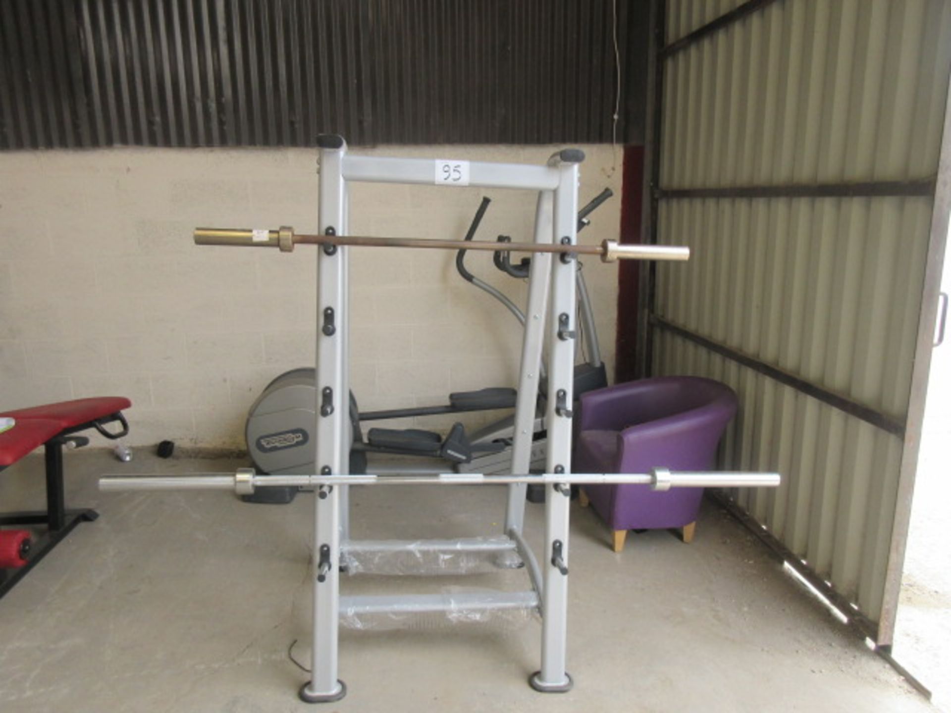 Barbell Storage Rack with 5' & 7' Olympic Bars